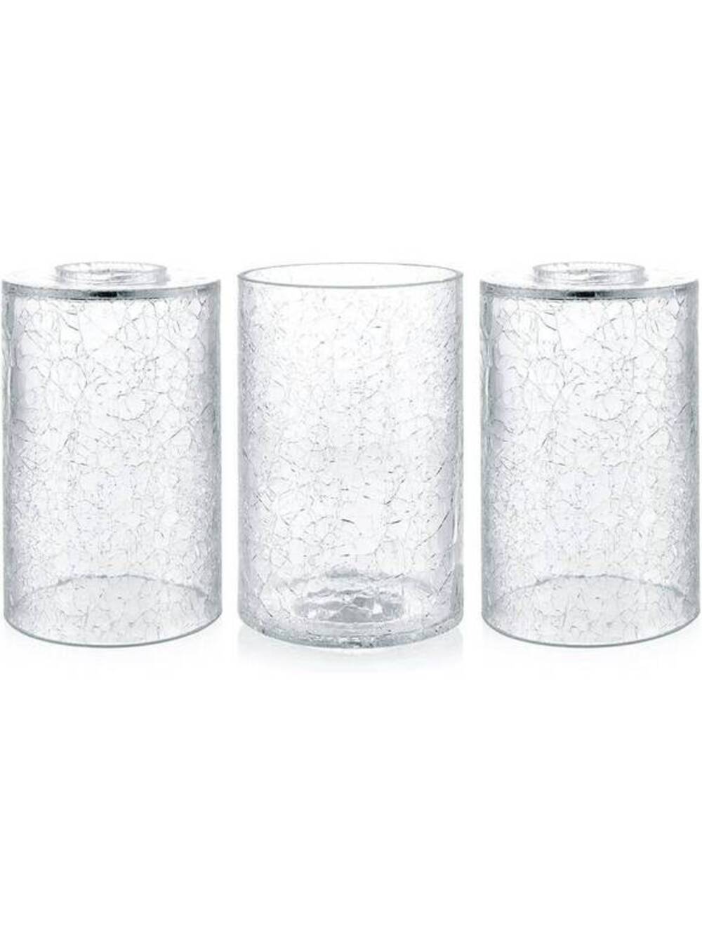 Skelang Crackle Glass Cylindrical Lamp Shades, 3-Piece, lamp shade, glass